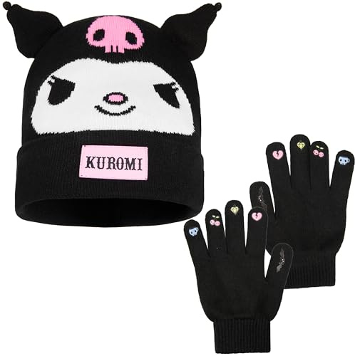 Hello Kitty Sanrio Conjunto Bufanda y Gorro y Guantes Niña o Pack Gorro Guantes, Accesorios Invierno, Talla Única