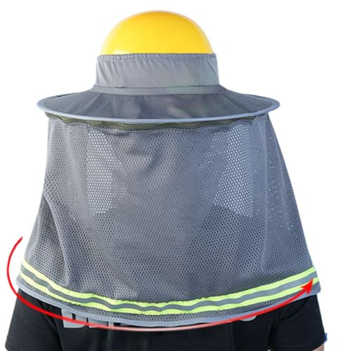 Parasol para el Cuello de Casco, protección Solar para Casco Duro, protección para el Cuello, Accesorio de Casco de construcción Transpirable para jardín, Trabajo, paisajismo, Soldadura