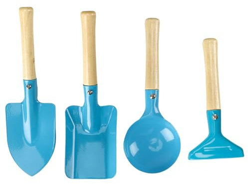 Pocoiau Set Pale da Giardino per Sabbia Bambini All'aperto 4 Strumenti Giocare con La Sabbia attività Divertenti in Spiaggia E in Cortile Bambini Accessori Sandbox