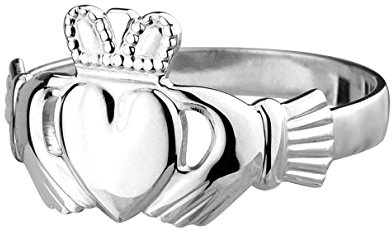 Claddagh Ring. Irischer Freundschaftsring. Sterling Silber Größe 64