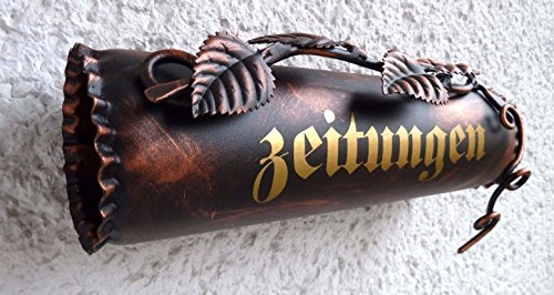 Zeitungsrolle Zeitungsfach Zeitungsbox aus Schmiedeeisen