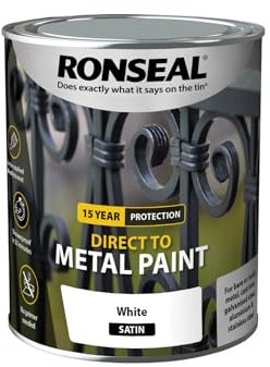 Ronseal Direct to Metal Paint White Satin 750ml