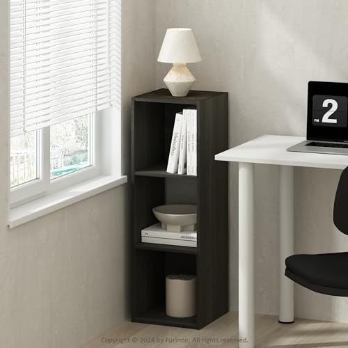 Furinno Pelli Cubic Mobile Portaoggetti, Libreria, Scaffale, 3 Cubi, Espresso