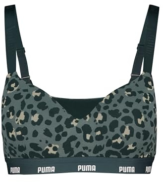 PUMA Top 1P Stampato da Donna, Green Combo, S