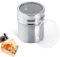 Flour Sugar Salt Shaker, 7oz Chocolate Powder Shaker with Lid, Stainless Steel Powder Shaker, for Kitchen Craft Baking Cooking Cappuccino Cocoa Sifter
