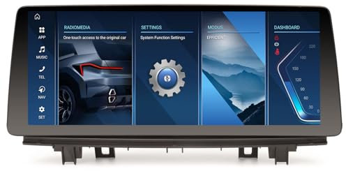 12,3 Qualcomm 8-núcleo 8GB+128GB Android 14 Radio Coche GPS Navegador para BMW X1 F48 Sistema NBT Autoradio Bluetooth Estéreo Soporta CarPlay Android Auto Dab+ WiFi 4G DSP Pantalla táctil IPS iDrive