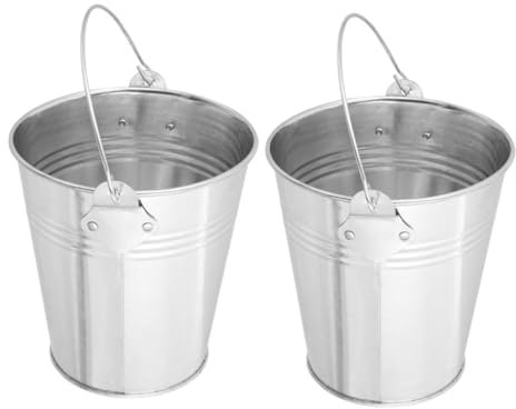 UPKOCH 2 Pièces Seau à Huile de Barbecue Seau pour la Graisse et Huile pour Barbecue Extérieur et Utilisation Plein Air