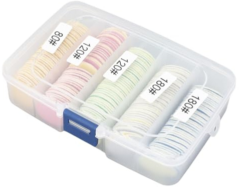 FILFEEL 200 Pcs Nail Buffer Discs Sandpaper Replacement Pads for Callus Remover Pedicure Tools with 25mm Reusable Foot File Discs for Home Salon Use