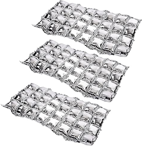 Omabeta Aluminiumfilmsballonger Set Om 3, Färgglad Foliefestbakgrund för födelsedag- och Bröllopsdekorationer, Silver Guld Rosa (Silver)