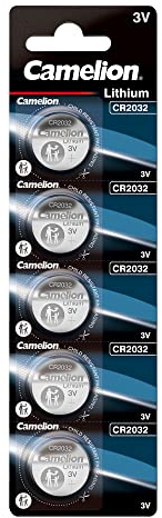 Camelion Lithium-Knopfzelle CR2032 Lithium 3V / 210mAh 5er Blister