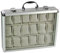 SAFE 266-2 ALU Uhrenaufbewahrungsbox Herren mit 18 Uhren-Schmuckhalter in grauem Samt - abschließbare Uhren Box mit Glasdeckel und abnehmbaren Uhrenkissen