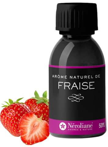 NEROLIANE – Arôme Alimentaire Naturel Fraise 250 ml – Saveur Douce et Parfumée – Pour Glaces, Pâtisseries, Yaourts, Confiseries, Boissons – Vegan – Qualité Professionnelle – Made in France