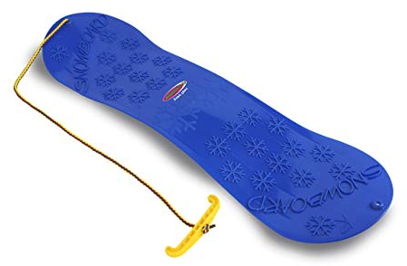 Jamara 460390 Snow Play Snowboard 72cm - aerodynamische Bauweise, Ziehschnur mit Griff, extra Glatte Rutschfläche auf der Unterseite mit Gleitkufen, Anti Rutsch Oberfläche auf der Oberseite