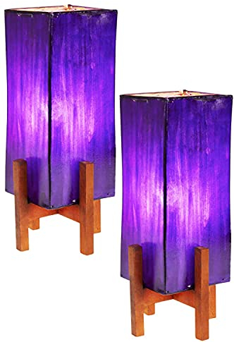 2-pack Janka Lila med mörkbrunt stativ
