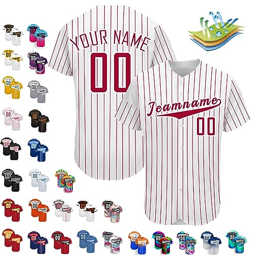 Maillot de Baseball Personnalisé Chemises de Baseball PersonnaliséEs Chemises de Baseball PersonnaliséEs pour Hommes Femmes Jeunes