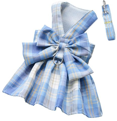 Harnais pour Chien avec nœud Papillon, Harnais pour Petit Chien, Harnais réglable et Confortable pour Chien avec nœud