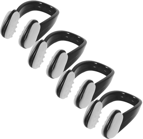 Kisangel Clip Nasali Impermeabili per Nuoto in Silicone 4 Pezzi Tappi Nasali Ergonomici e Leggeri per Adulti e Protezione Anti-Acqua per Allenamento Subacqueo e Immersioni