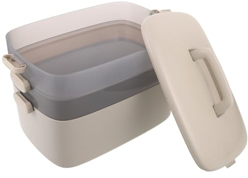 SOPOTUTU Caja de Medicamentos Portátil de Plástico Transparente de 3 Capas con Asa, Organizador Multiusos para Botiquín de Primeros Auxilios en Casa y Coche, Estuche de Almacenamiento