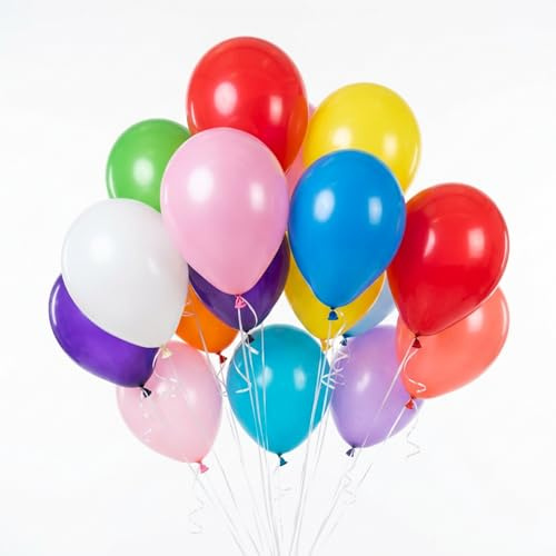 50 Globos de Latex 30 cm con colores surtidos - Fabricados en España, Resistentes para Decoración de Cumpleaños, Fiestas y Eventos, Aptos para Helio o Aire