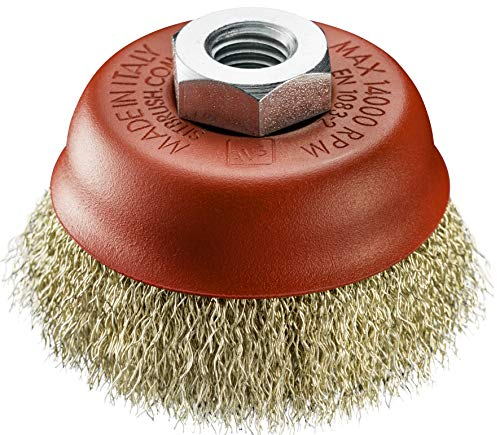 SIT TE80 - Spazzola a Tazza per Smerigliatrice in Acciaio Ottonato - Ø80