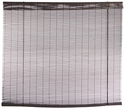GARDINIA Bambus Rollo Schoko, Decken- oder Wandmontage, Lichtdurchlässig, Transparent, Alle Montage-Teile inklusive, 140 x 160 cm (BxH)