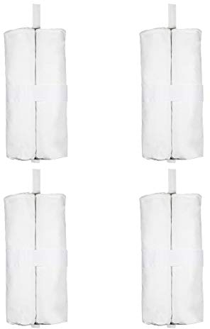 ValueHall 4 Pcs Gazebo Tente Sacs De Sable De Lestage De Fixation pour Tonnelle Parasol Pavillon Sable Jardin V7059-1 (Blanc)