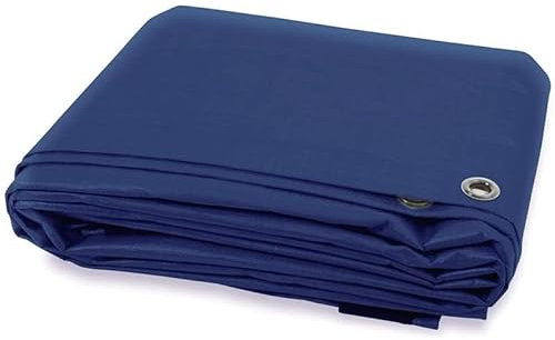 Telo occhiellato pesante 200 g/m2, telone blu ideale per copertura piscina, copritutto protettivo impermeabile per esterni m 3x5