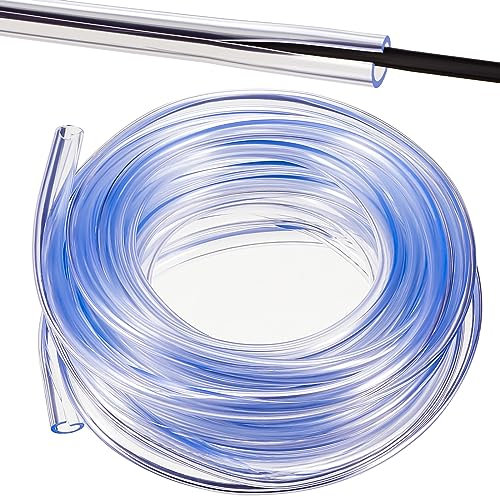 Pangda 30 ft Dog and Cat Cord Protector Flexible Cable Sleeve 2 mm Thick 1/2 Inch Diameter Wire Protector Tubing for Pets PVC Electric Cord Cover Cord Protector for USB Charger Audio Video (Clear)