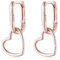 Reffeer 925 Sterling Silber Herz Ohrringe Creolen für Frauen Minimalistische Creolen Huggie Ohrringe Tropfenohrringe (C-Rose Gold Plated)
