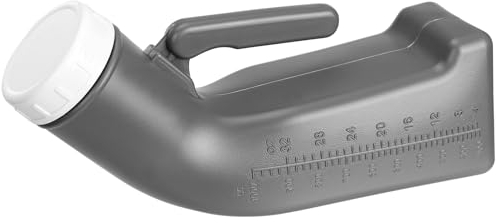 Male Urinals, Portable Urinal Toilet 1L Plastic Pee Bottle Leakproof Urine Bottles with Lid Wee Potty for Car Travel Camping Emergency