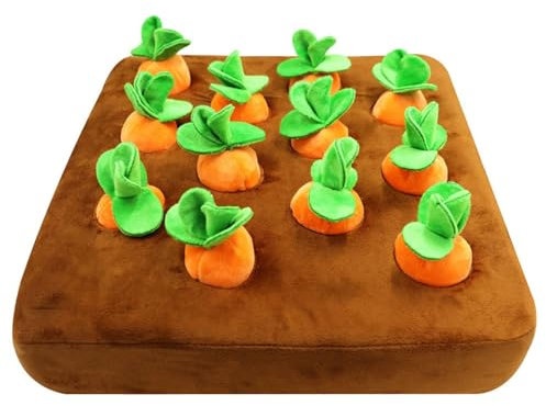 Tappetino da addestramento per animali domestici, tappetino interattivo per snuffing, verdure, interessante tappeto da annusare per cani, carote, peluche, tappetino per cani e gatti, per incoraggiare