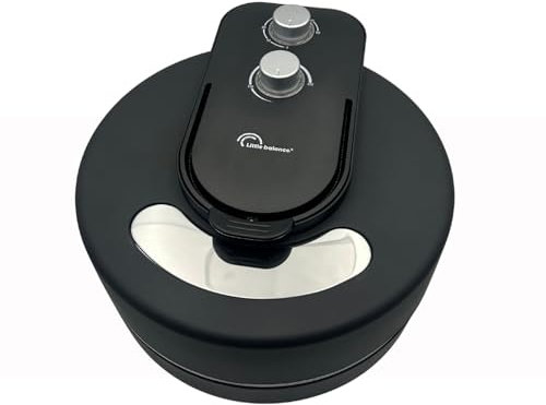 LITTLE BALANCE 8859 My Easy Pizza, Four à Pizzas, Pierre à Pizza Ø 30 cm amovible, Réglable juqu'à 400°C en 4 minutes, Minuteur 60 min, Double résistance Haut & Bas, 2 spatules bois, 1800 W, Noir