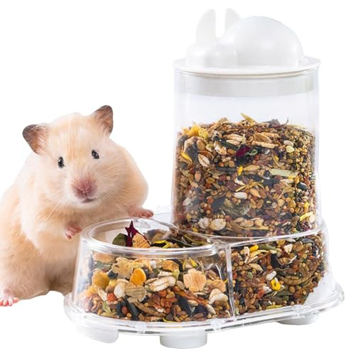 Travel Hamster Food Bowl - Distributore Di Alimenti Gerbil | Alimentatore Di Criceto Senza Criceto, Ciotola Di Cibo Di Cricetolo, Ciotola Di Conservazione Alimenti Di Roditori Di Animali Domestici