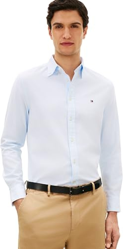 Tommy Hilfiger Flex Dobby SF Shirt Mw0mw29970 Camisa L/S Hombre (Pack de 1)