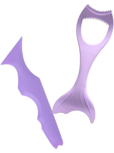 PENIKOKO 2 pièces Set de Pochoirs Eyeliner Silicone Outils Aide Maquillage Yeux Gabarits Cils et Ombres Paupières Applicateurs Mascara Pratiques pour Débutantes