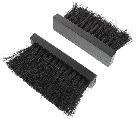 Toyvian Balai Cheminée Noir en Fibres de Palmier et Bois Balai Cheminée Polyvalent Villas et Hôtels Lot de 2 Pièces Solide