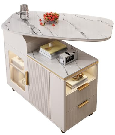 Tavolino da divano Tavolino in ardesia leggero di lusso, ripiani, credenza da soggiorno, tavolino rimovibile, carrello Comodino