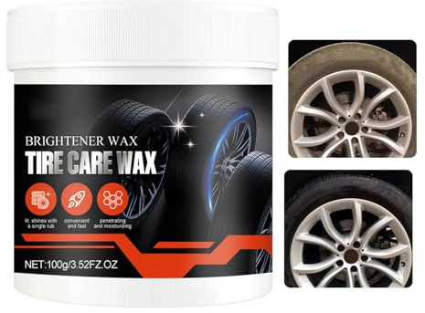qixeuoa Limpiador de neumáticos de 100 g para coche, pulidor, renovador de brillo, cuidado de neumáticos, para vehículos, SUV, camiones, motocicletas