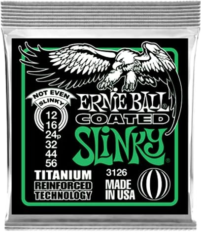 Ernie Ball Not Even Slinky Coated Titanium RPS Electric Guitar Strings - 12-56 Gauge