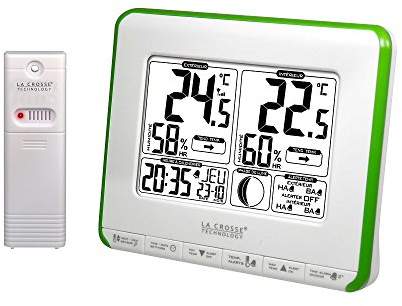 LA CROSSE TECHNOLOGY WS6812W-GREEN Wetterstation, Weiß/Grün