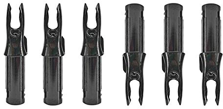 SHARROW 50pcs Pfeilnocke Pfeil Nocken Arrow Nocks Kunststoffnocke für ID 6.2mm Pfeilwelle Carbonpfeil End Zubehör (Schwarz)