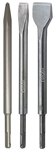 Kit in Tubo 3pz Scalpello a punta mm 250, Scalpello piatto mm 20x250, Scalpello a spatola mm 40x250