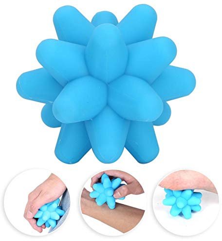 ViaGasaFamido Massage Ball Set, Acupoint Fascial Massage Ball Muscle Release Deep Tissue Massage Silicone Fitness Ball for Myofascial Release (Blue)