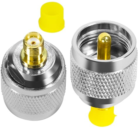 Fohevers 2 st UHF-hane till SMA-hona antennadapter UHF hane SO239 PL259-kontakt UHF till SMA-antenn RF koaxialadapter för TV trådlösa LAN-enheter Wi-Fi-radio extern antenn
