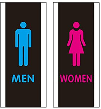 Manliga och kvinnliga toalettdörrskyltar, Wc-skyltar Väggdekaler, 9,8 * 4,3 tums akrylplack Toalettskylt för hotellaffär Parkeringsplats Shoppingcenter Restaurangdekoration (man och kvinna)