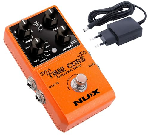 Nux Time Core Deluxe MKII Delay Pedal Hall-effektenhet keepdrum strömförsörjning