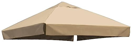 Auvent de tonnelle imperméable de 3 m x 3 m - Couverture de rechange pour toit de pavillon extérieur - Tente pare-soleil pour abri