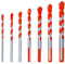 Juego de 7 brocas de carburo de tungsteno para metal, acero, ladrillo, vidrio, madera, plástico, 3-12 mm, brocas de mampostería multimaterial, punta de carburo de tungsteno con estuche de