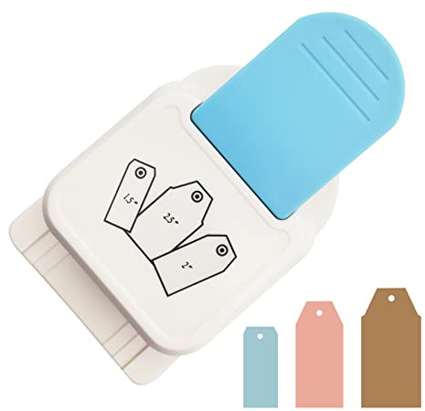 Perforadora de etiquetas de papel, 3,8 cm, 5,1 cm o 6,3 cm, para álbumes de recortes, manualidades, perfurador, perforadora (cuadrada)