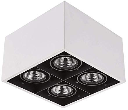 Faretti, faretto da Superficie Regolabile con Angolo di Fascio a 4 luci, 12 W, Moderno, Illuminazione da Interno, faretto da soffitto, vetrina, Negozio, Lampada Decorativa a Pannello, luci da EST